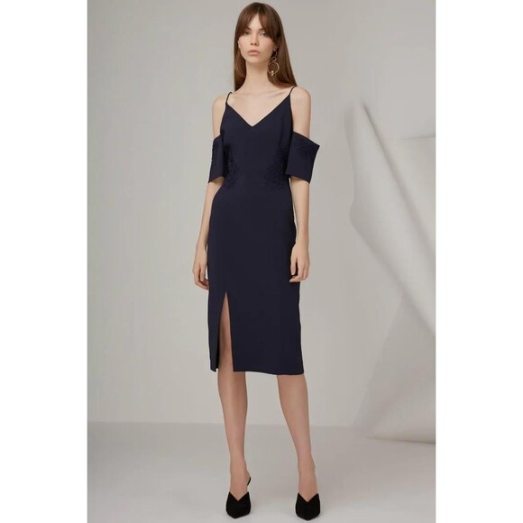 KEEPSAKE the Label Dresses & Skirts - NWT Keepsake Midnight Elegance Cold Shoulder Midi Dress